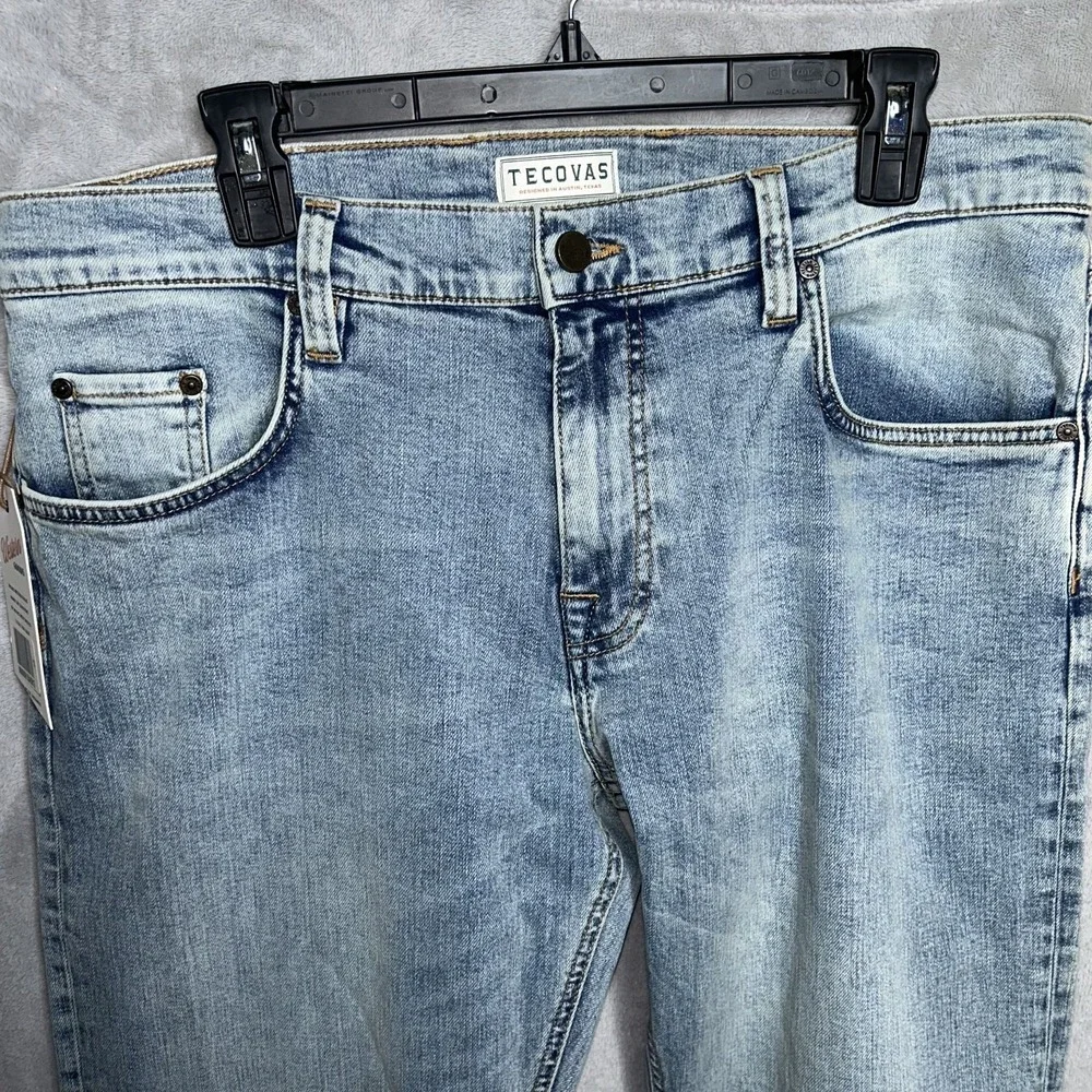 New Tecovas Jeans Men's 36x30 Light Blue Premium Standard Slim Cut Slim jean